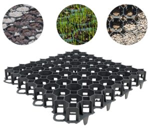 Kratka Parkingowa Trawnikowa 50x50cm 50mm Czarna Krata Drogowa płyta ażurowa Stella Green SG3 B Geokrata